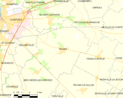Map commune FR insee code 28380